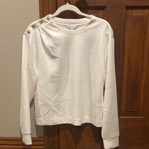 PRISTINE condition Banana Republic Button Down Shoulder Top - Snow Day